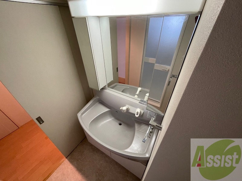 洗面設備　嬉しい独立洗面台です。シャンプードレッサーになっています！