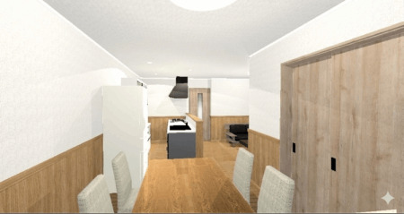 居室・リビング　ＬＤＫ※リノベーション後のイメージ画像です。