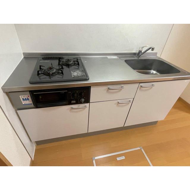 キッチン　２口ガスコンロ（グリル付き）