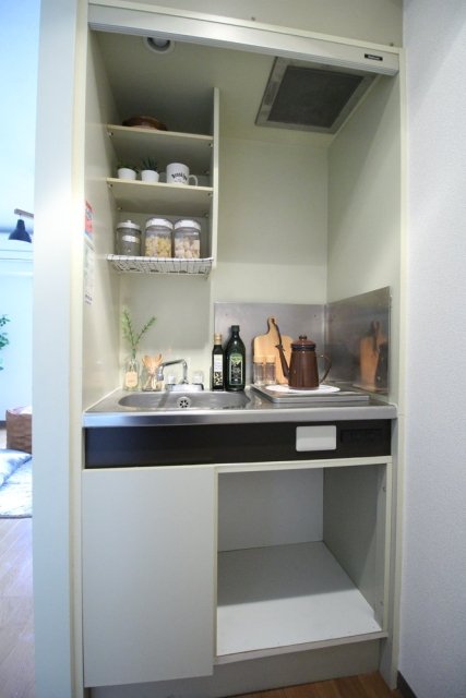 キッチン　1口IHコンロ※家具 小物はイメージです※