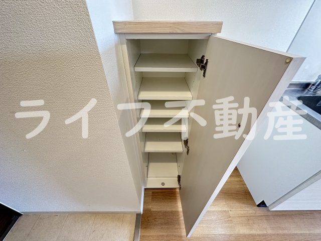 収納　たっぷりとした収納スペースです