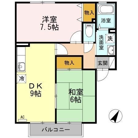 エヴァーグリーンの間取り写真
