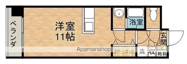 西鉄天神大牟田線 都府楼前駅 徒歩2分 6階建 築28年の間取り写真