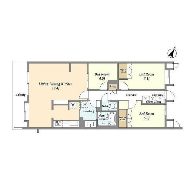 パス世田谷弦巻の間取り写真