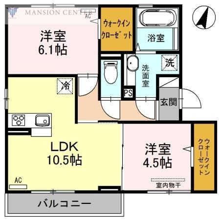 プランタン石山の間取り写真