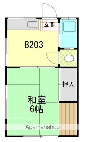 ブルーライン 港南中央駅 徒歩4分 2階建 築54年の間取り写真