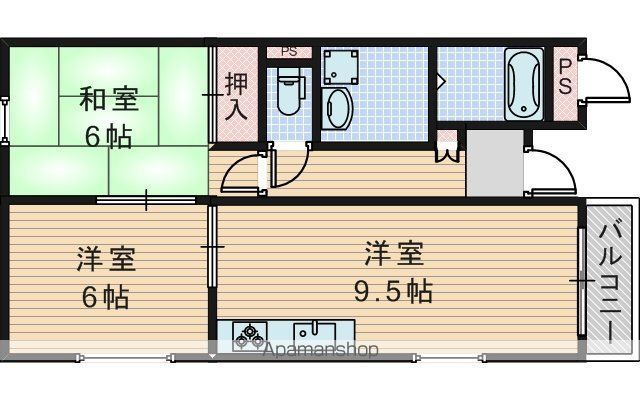 地下鉄御堂筋線 江坂駅 徒歩15分 3階建 築29年の間取り写真