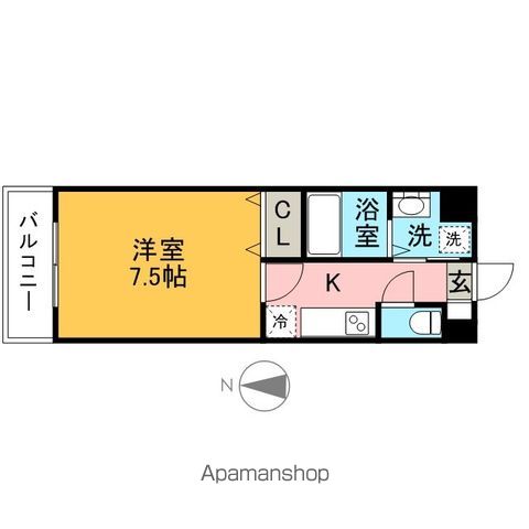 地下鉄空港線 東比恵駅 徒歩8分 15階建 築20年の間取り写真