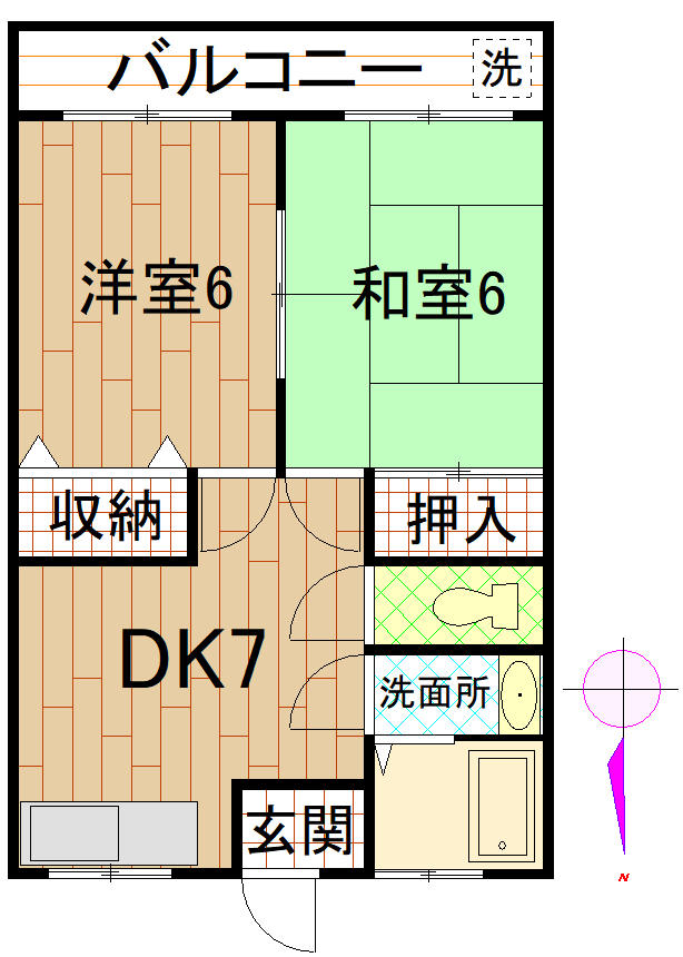 足立区皿沼のマンションの間取り