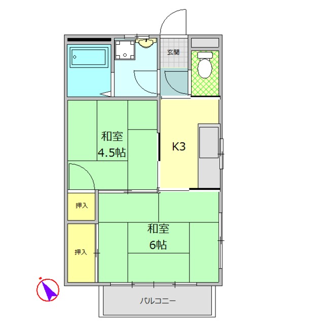 第二堂丸ハイツの間取り