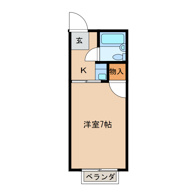 岐阜市守口町のアパートの間取り