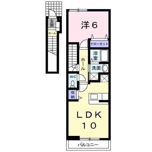 岸和田市池尻町のアパートの間取り