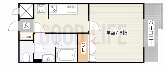 加西市北条町北条のアパートの間取り