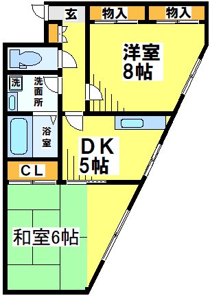 【調布市調布ケ丘のマンションの間取り】