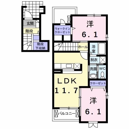 アルバニー浄水Ａの間取り