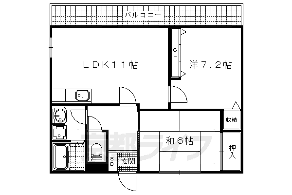 【レイティー西大津３号館の間取り】