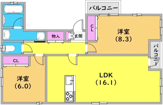 リフージュ本山の間取り