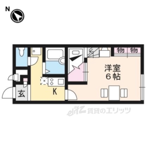 大津市和邇今宿のアパートの間取り