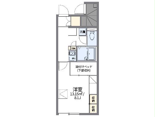 レオパレスパレットくまのの間取り