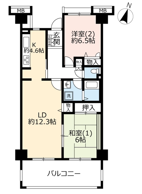 ＵＲ幕張ベイタウンパティオス７番街の間取り