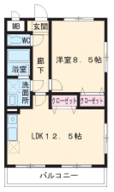 一宮市萩原町萩原のマンションの間取り