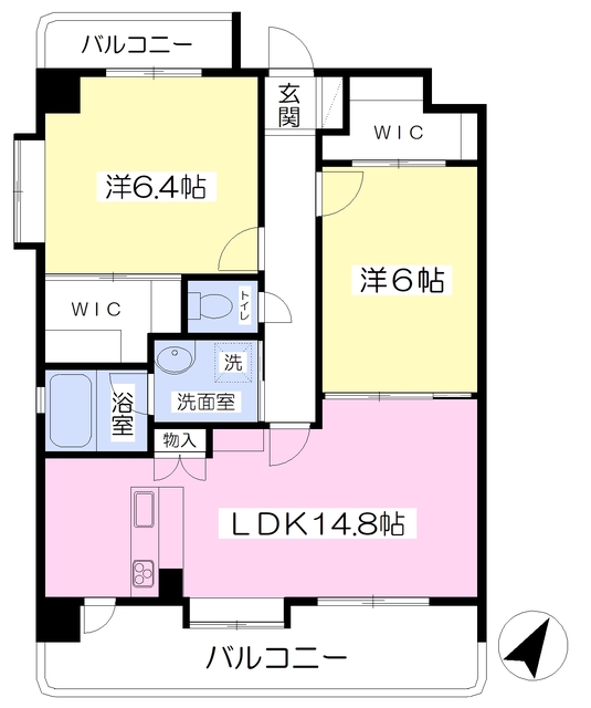 インフィニティ京町台の間取り