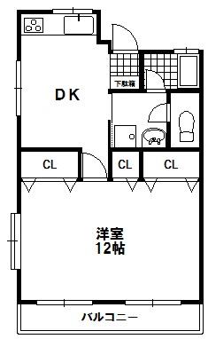 パレス梅山の間取り