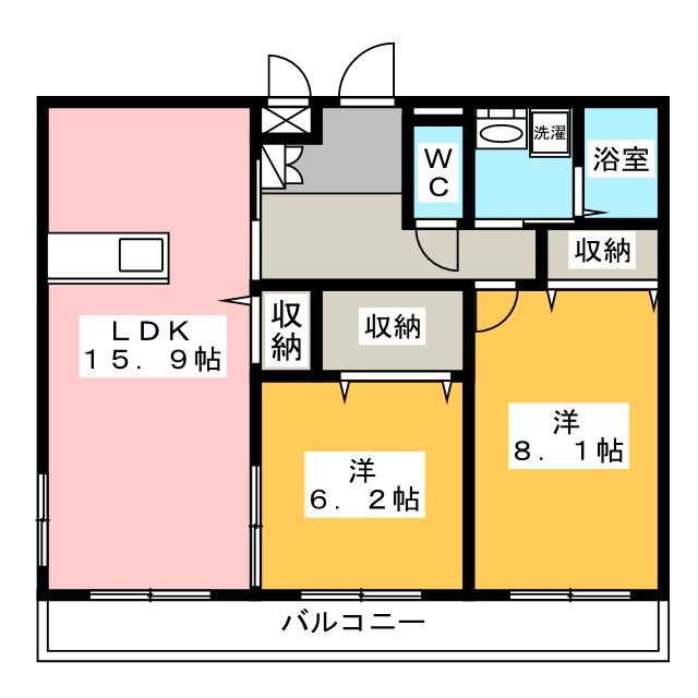 幸マンションIIの間取り