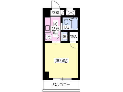 千葉市稲毛区緑町のマンションの間取り