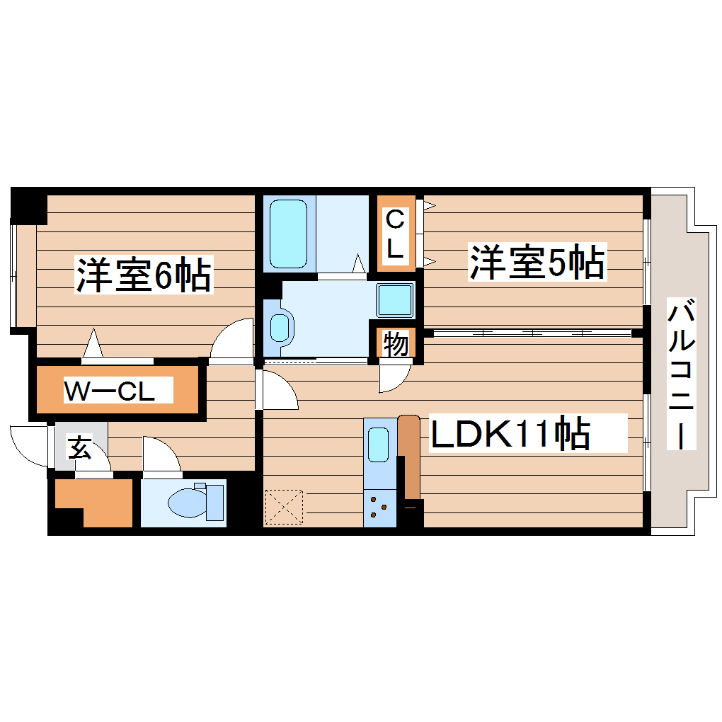 プライムアーバン長町一丁目の間取り