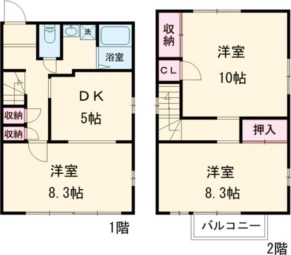 グリーンハイツ小網町　２０８Ｈの間取り