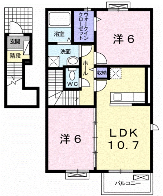 紀の川市貴志川町神戸のアパートの間取り