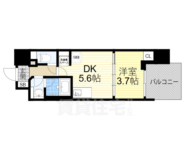 ルフォンプログレ堺筋本町タワーレジデンスの間取り