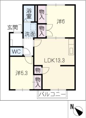 ラックス豊明の間取り