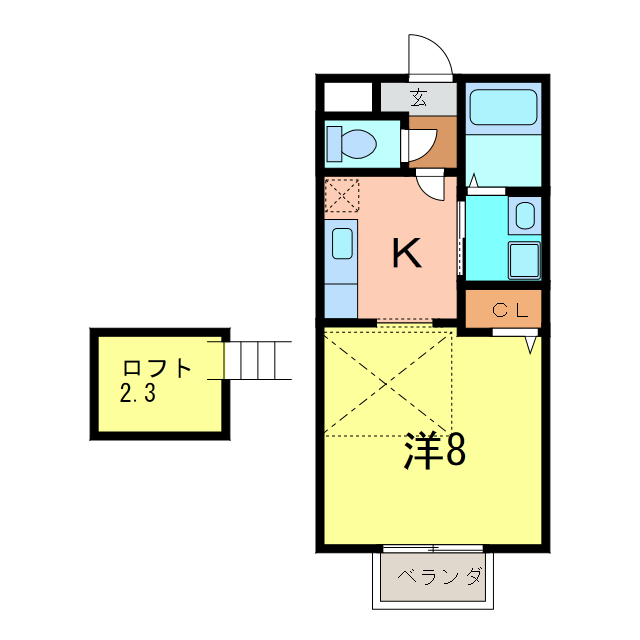 ティーワン半城土の間取り