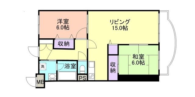 紀の川市打田のマンションの間取り