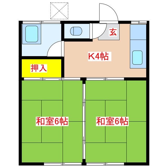 コーポ大口の間取り