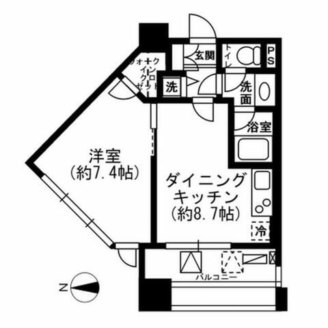 レジディア市ヶ谷の間取り