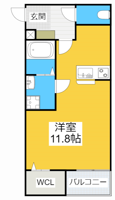 みよし市莇生町のアパートの間取り