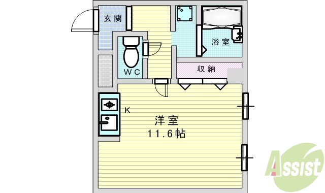 豊中市上新田のマンションの間取り