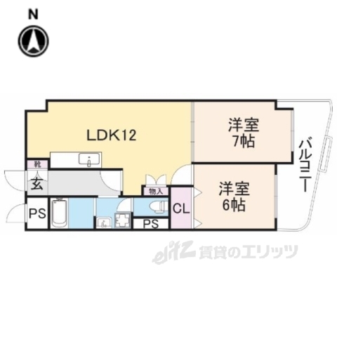 生駒郡安堵町大字東安堵のマンションの間取り