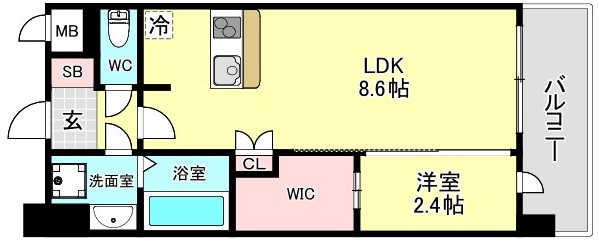 セレニテ阿波座ミラクの間取り