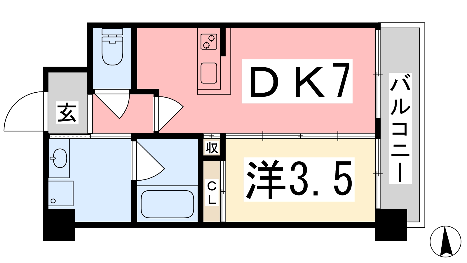 姫路市西駅前町のマンションの間取り