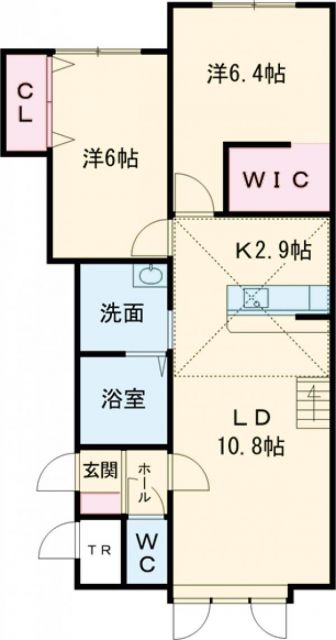 雨竜郡妹背牛町字妹背牛のアパートの間取り