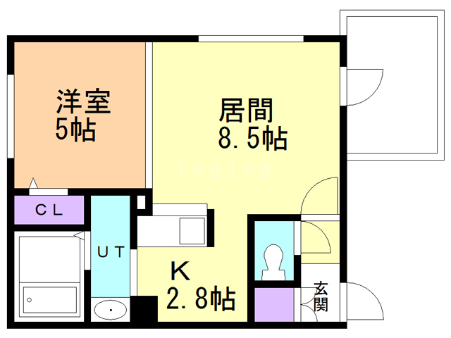 札幌市北区北三十六条西のマンションの間取り