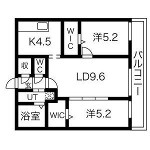 GLASS山鼻EASTの間取り