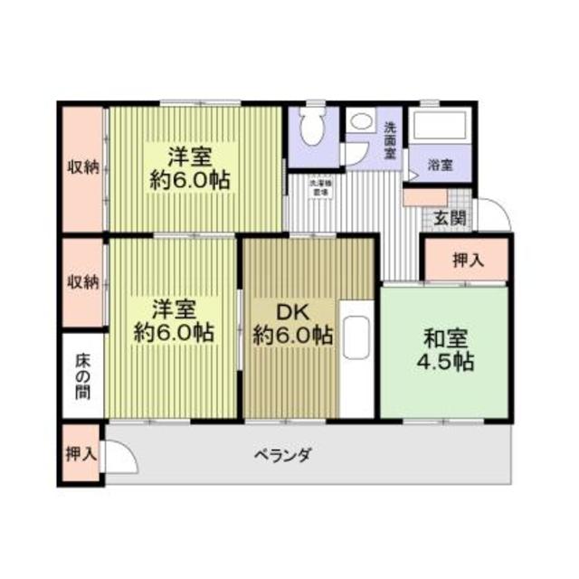 【鍋屋上野住宅６号棟の間取り】