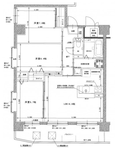 福富グリーンマンションの間取り