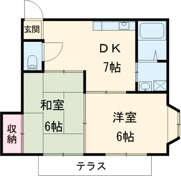 日野市新井のアパートの間取り