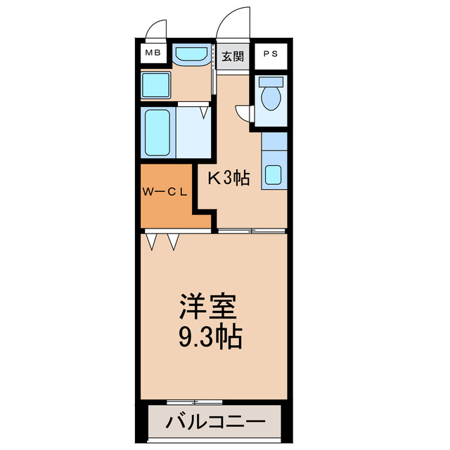 メゾンドソレイユ　Mの間取り